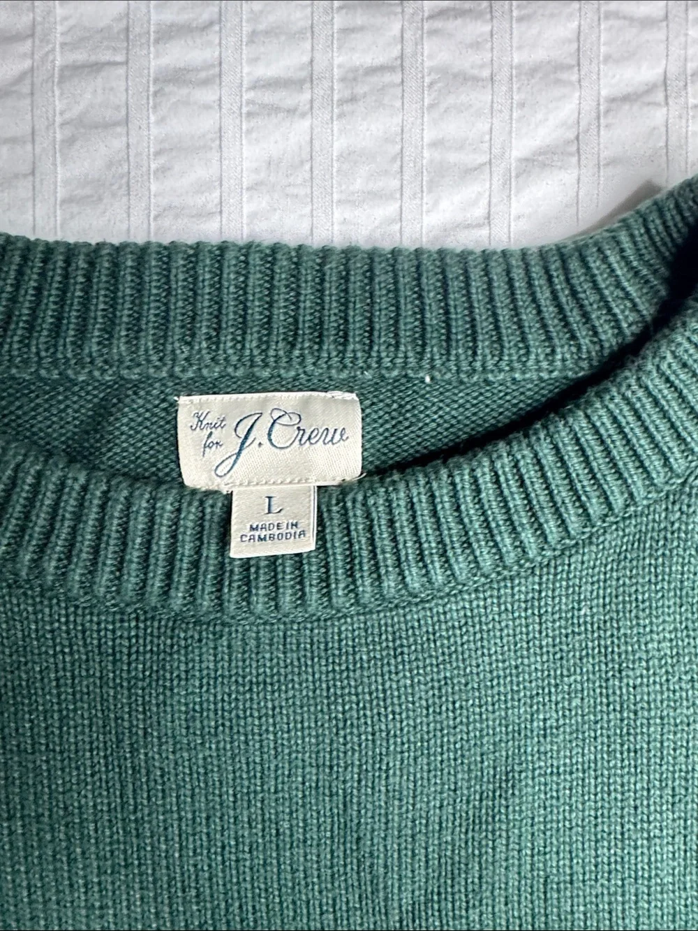 J.Crew Size L Men's Crewneck Sweater in Dark EverGreen